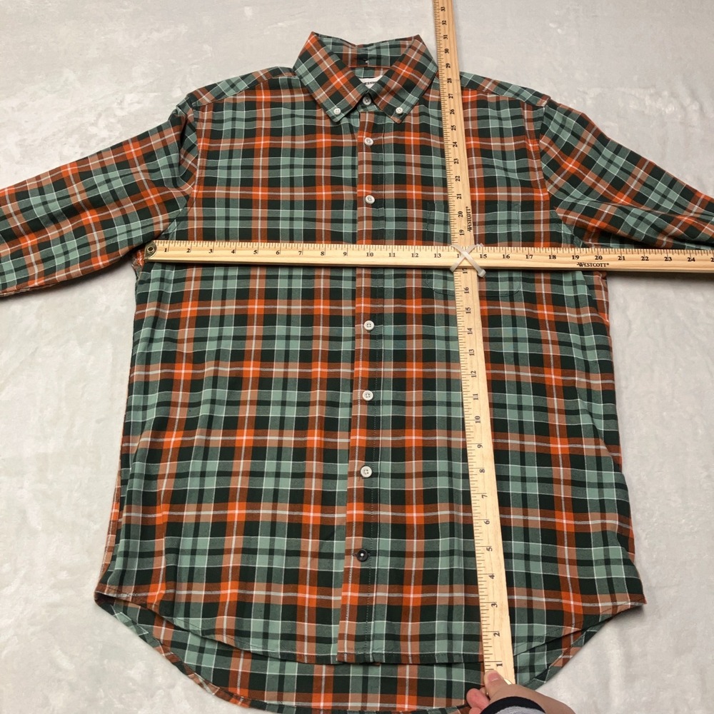 Taylor Stitch The Jack Button Down Rust Plaid Oxford Shirt Mens 40 / M Huckberry - Picture 5 of 8